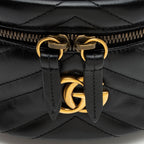 Gucci Matelasse Leather GG Marmont Round Mini Backpack (SHF-tbmiZF)