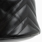 Gucci Matelasse Leather GG Marmont Round Mini Backpack (SHF-tbmiZF)