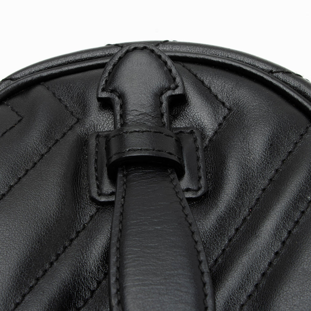 Gucci Matelasse Leather GG Marmont Round Mini Backpack (SHF-tbmiZF)