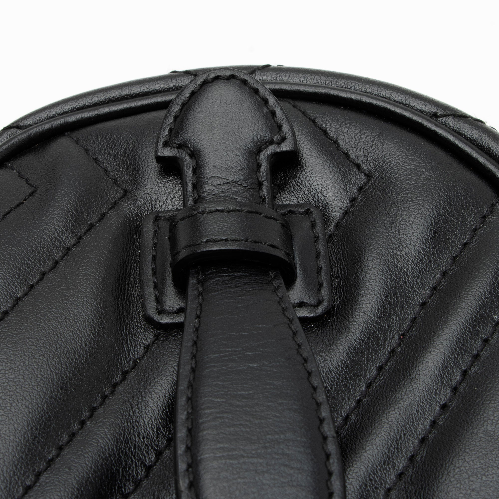 Gucci Matelasse Leather GG Marmont Round Mini Backpack (SHF-tbmiZF)