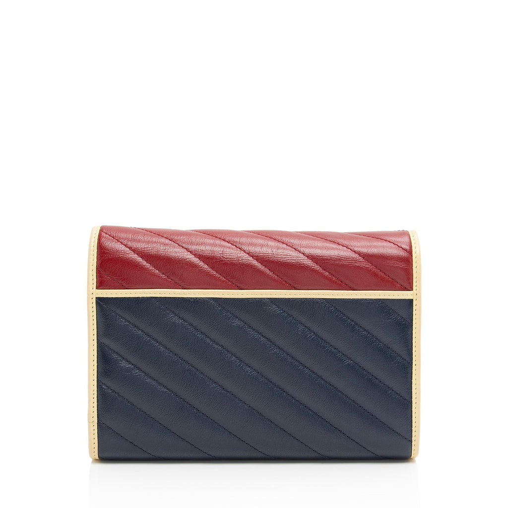 Gucci Matelasse Leather Torchon GG Marmont Mini Chain Bag (SHF-9uADNd)
