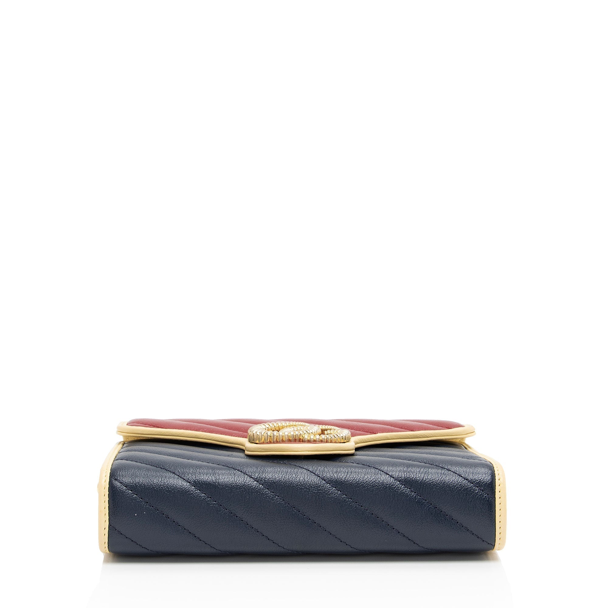 Gucci Matelasse Leather Torchon GG Marmont Mini Chain Bag (SHF-9uADNd)