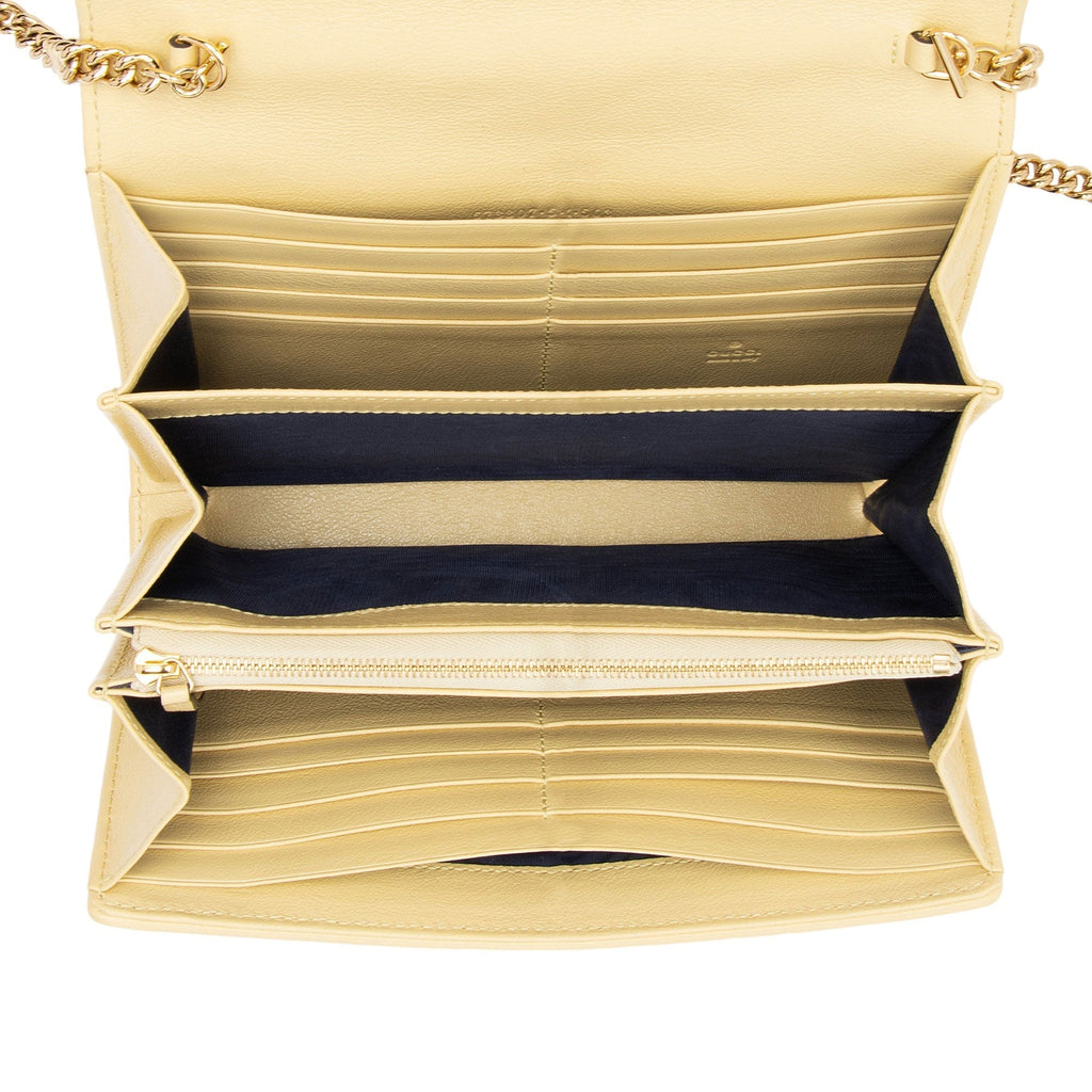 Gucci Matelasse Leather Torchon GG Marmont Mini Chain Bag (SHF-9uADNd)