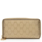 Gucci Metallic GG Imprime Zip Around Wallet (SHF-Q4BvCG)