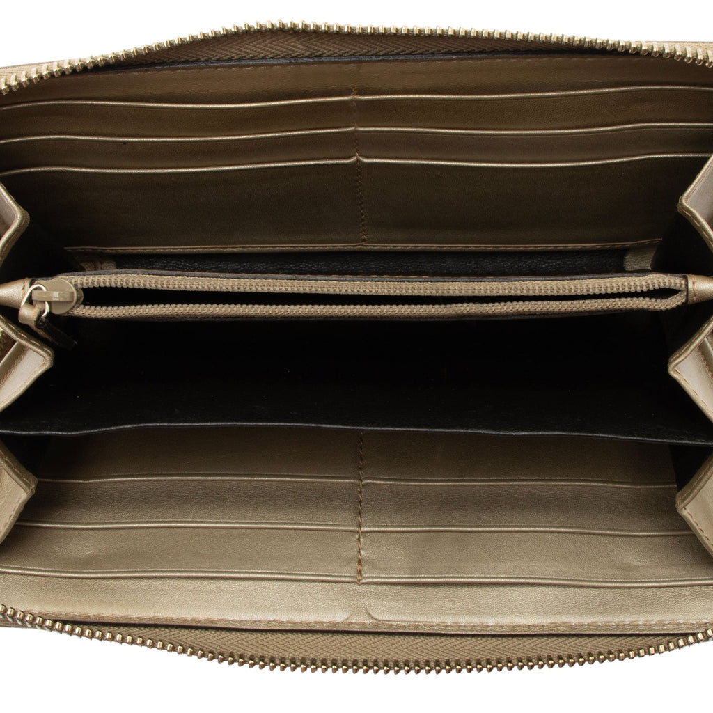 Gucci Metallic GG Imprime Zip Around Wallet (SHF-Q4BvCG)