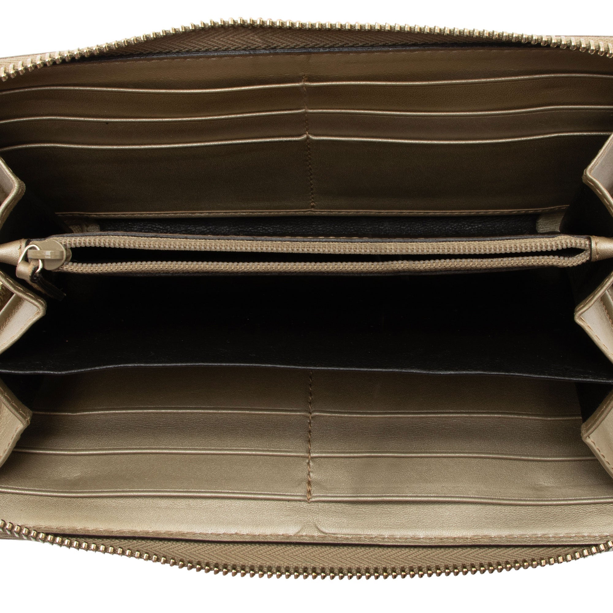 Gucci Metallic GG Imprime Zip Around Wallet (SHF-Q4BvCG)