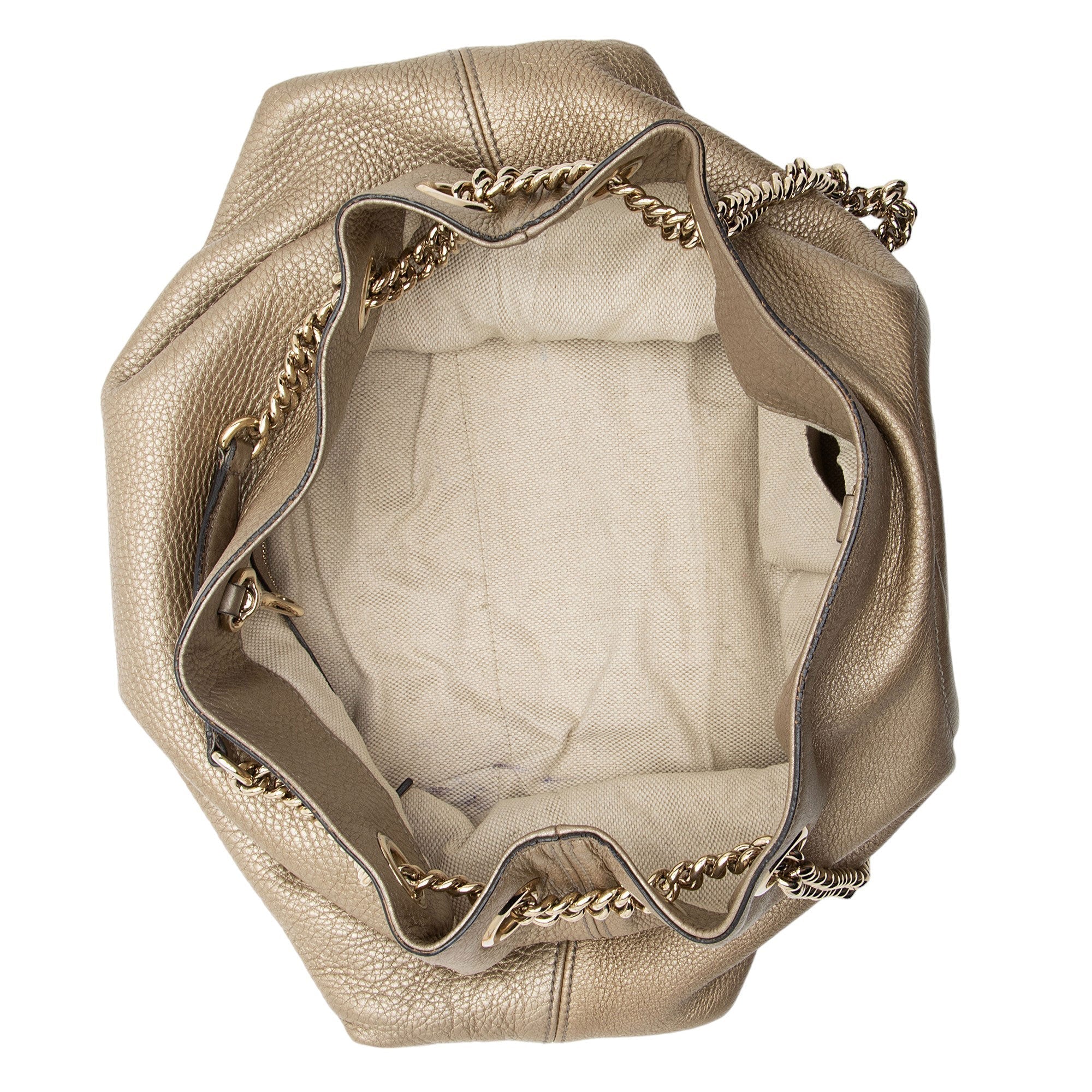 Gucci Metallic Leather Soho Medium Shoulder Bag (SHF-50oytz)
