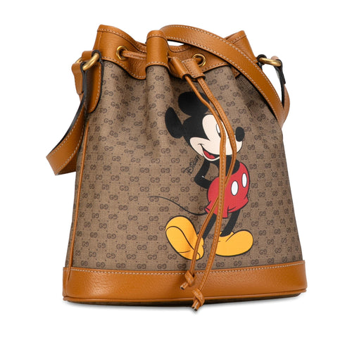 Gucci Micro GG Supreme Mickey Mouse Bucket Bag (SHG-YwzTHp)