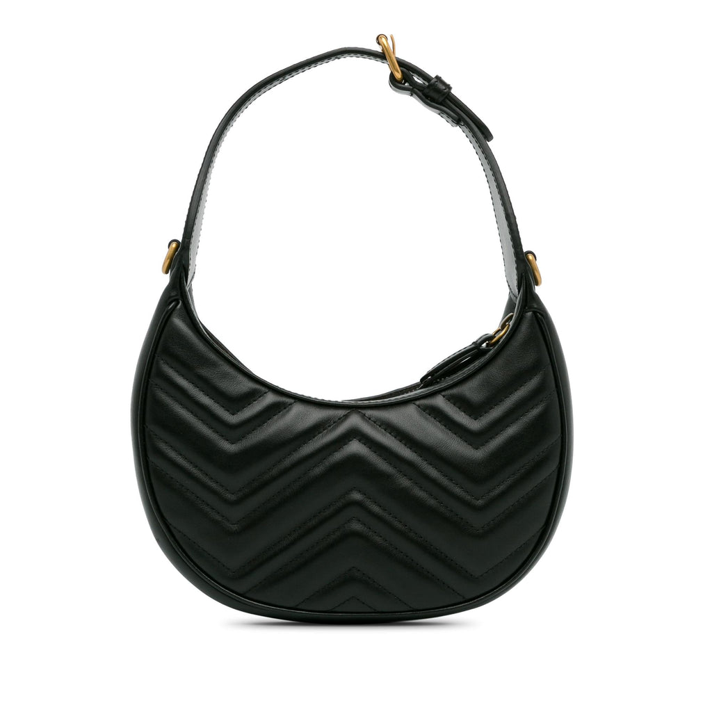 Gucci Mini GG Marmont Half Moon Bag (SHG-ramOzt)