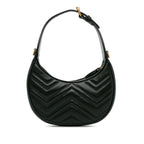 Gucci Mini GG Marmont Half Moon Bag (SHG-ramOzt)