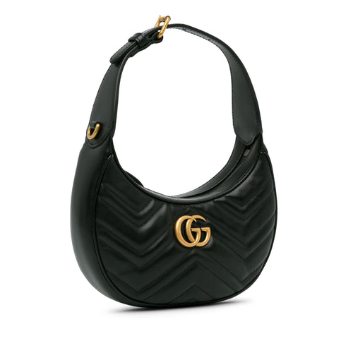 Gucci Mini GG Marmont Half Moon Bag (SHG-ramOzt)