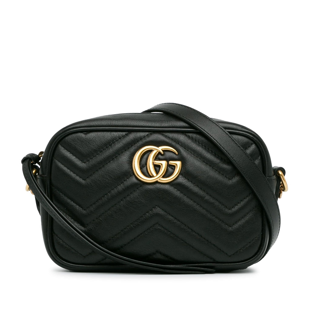 Gucci Mini GG Marmont Matelasse Crossbody Bag (SHG-FuNYR9)