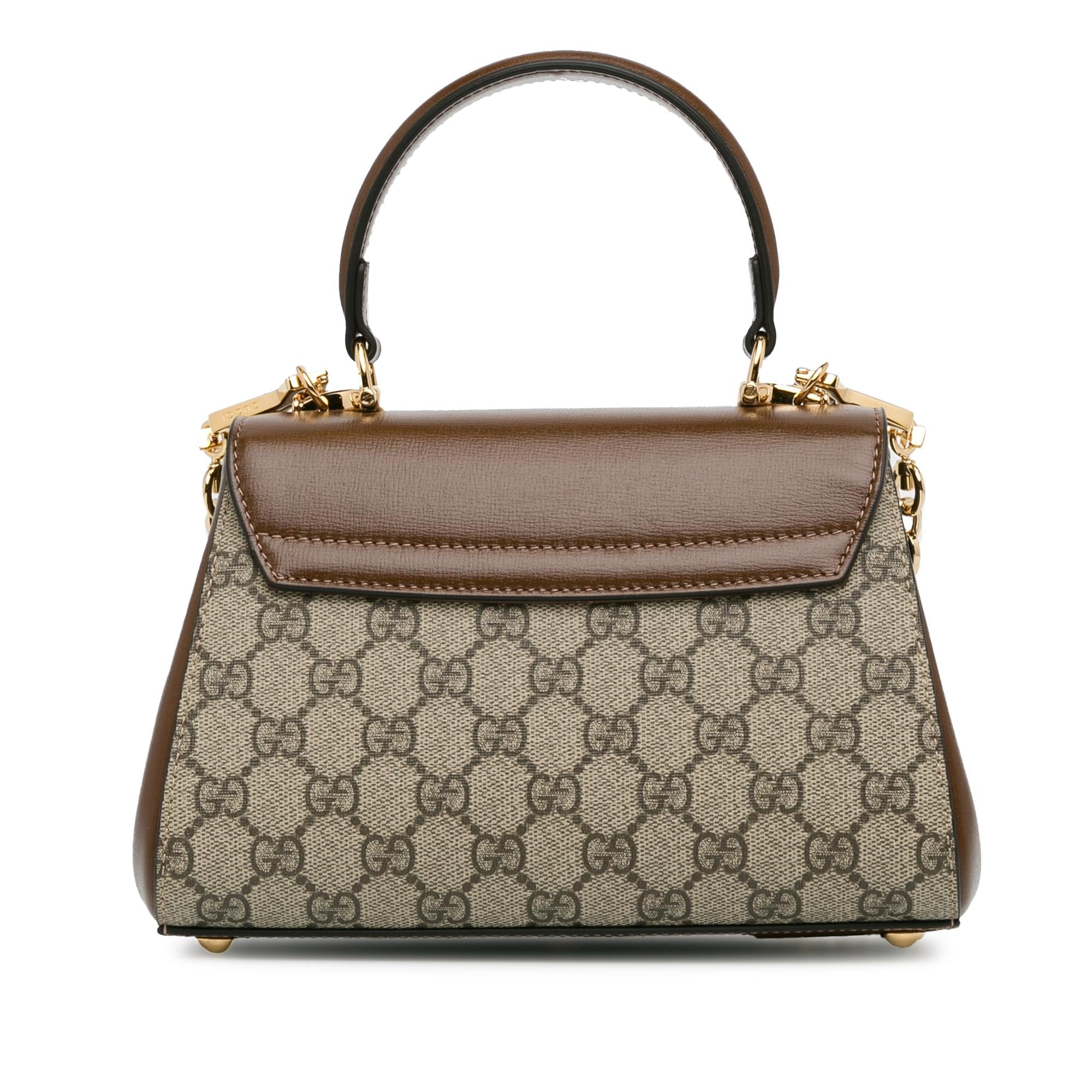 Gucci Mini GG Supreme Horsebit 1955 Satchel (SHG-SrwnA0)