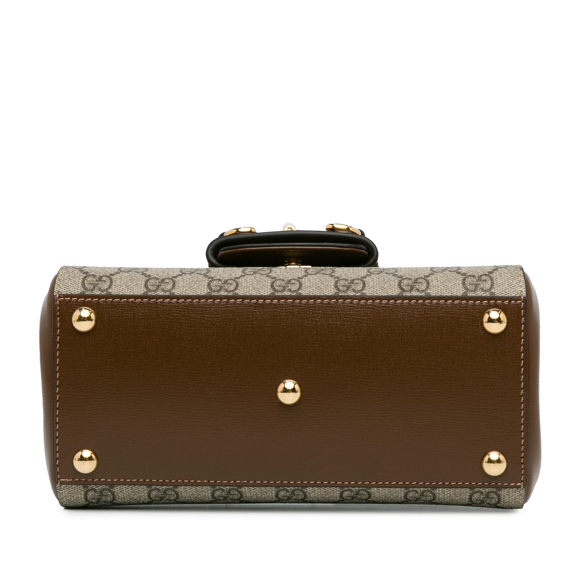 Gucci Mini GG Supreme Horsebit 1955 Satchel (SHG-SrwnA0)