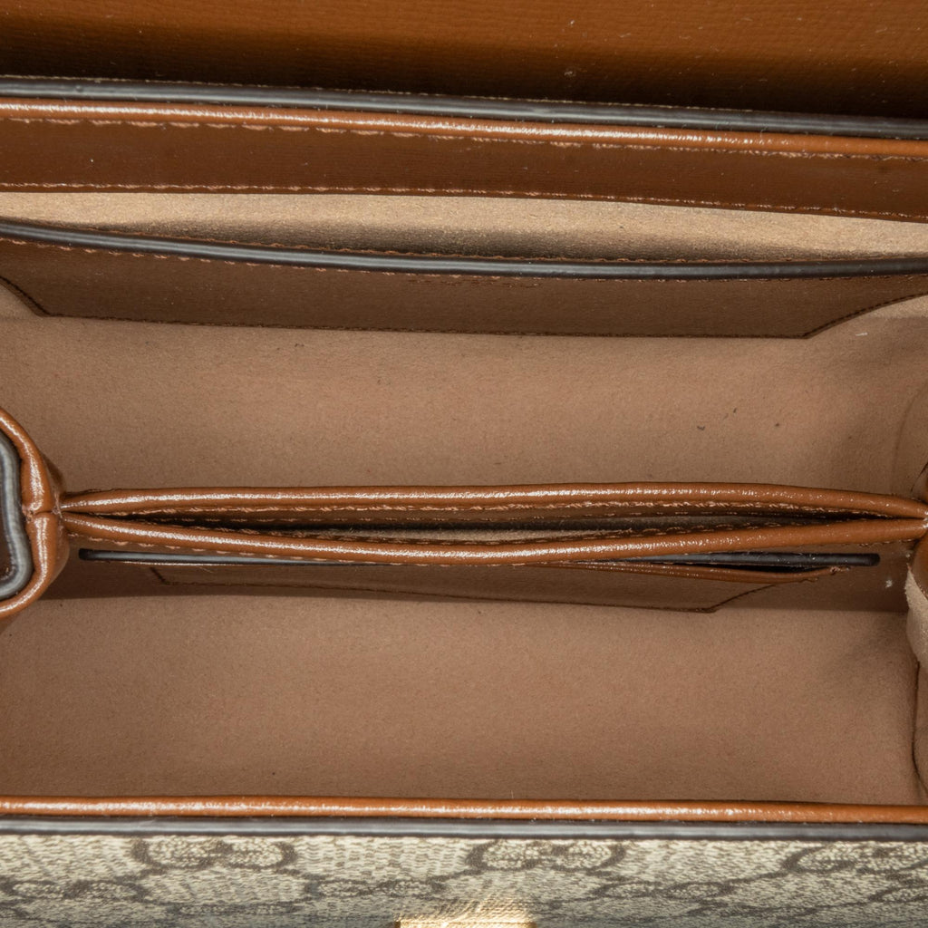 Gucci Mini GG Supreme Horsebit 1955 Satchel (SHG-SrwnA0)