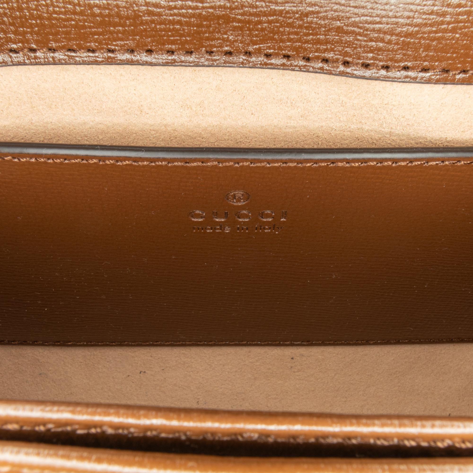 Gucci Mini GG Supreme Horsebit 1955 Satchel (SHG-SrwnA0)