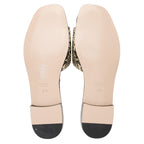 Gucci Python Embossed Leather Interlocking G Cut Out Slide Sandals - Size 7.5 / 37.5 (SHF-iUTWC2)