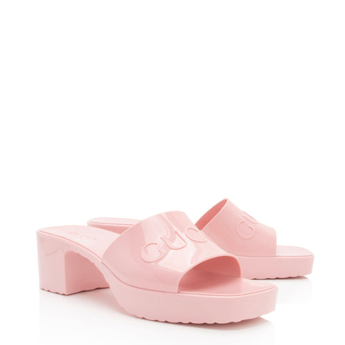 Gucci Rubber Slide Sandals - Size 8 / 38 (SHF-QTr76P)