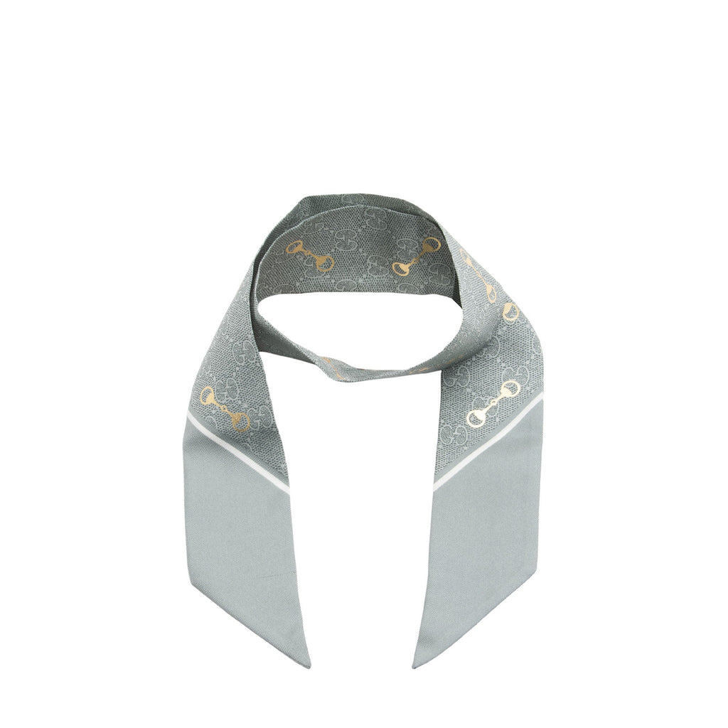 Gucci Silk Horsebit Twill Scarf (SHF-PsU738)