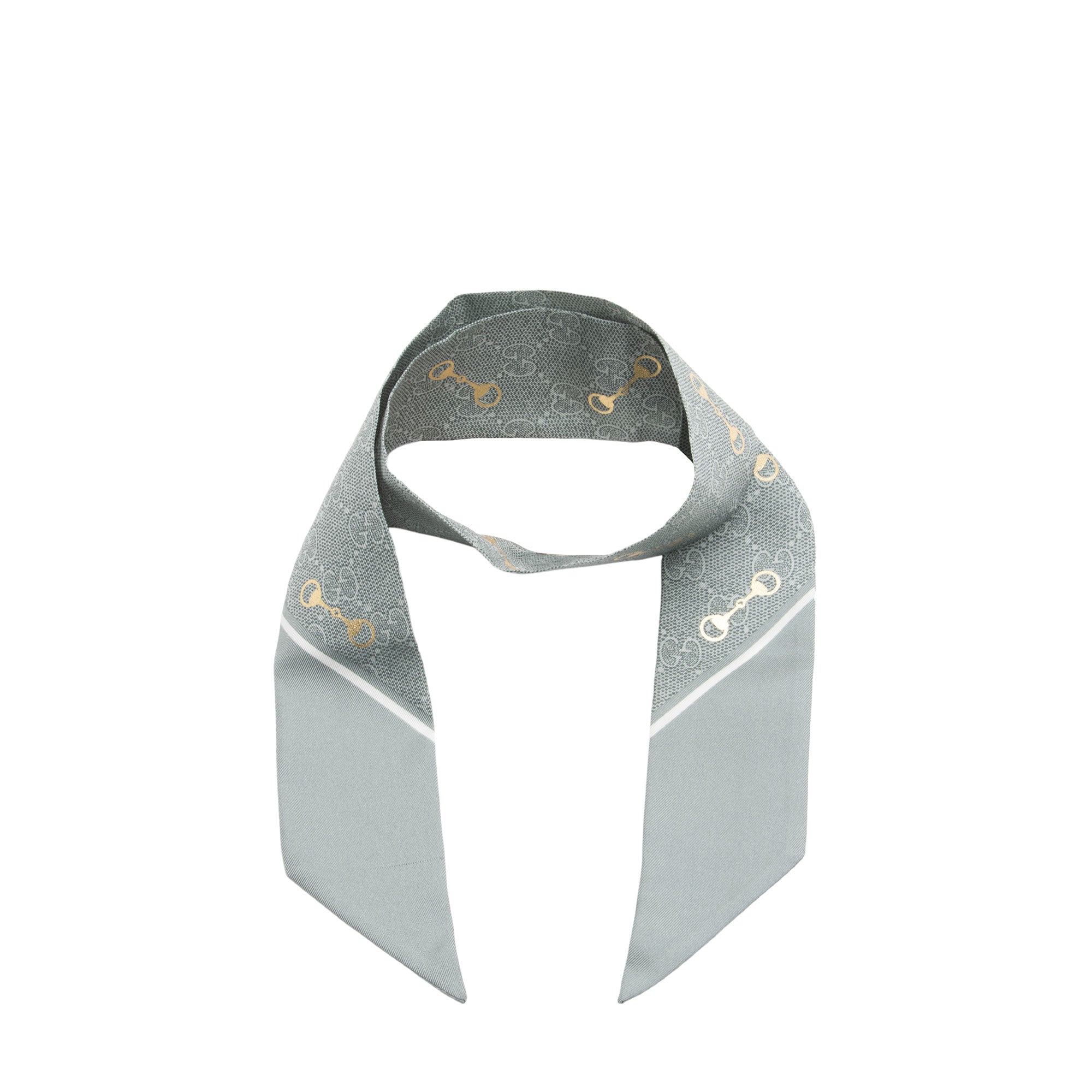 Gucci Silk Horsebit Twill Scarf (SHF-PsU738)