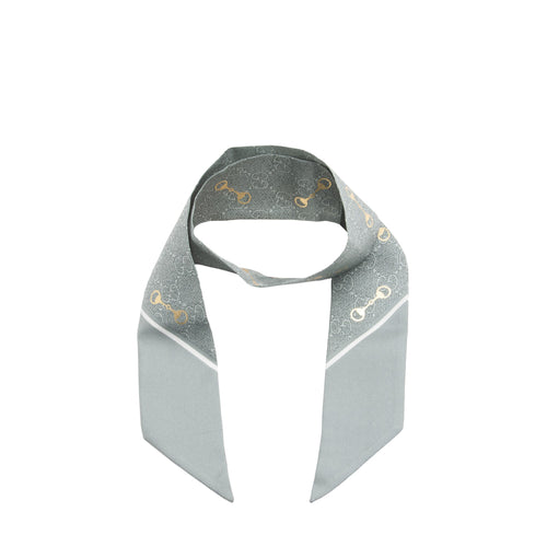 Gucci Silk Horsebit Twill Scarf (SHF-PsU738)