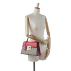 Gucci Small GG Supreme Padlock Satchel (SHG-2Z0zjB)