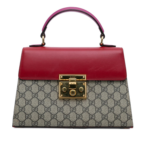 Gucci Small GG Supreme Padlock Satchel (SHG-2Z0zjB)