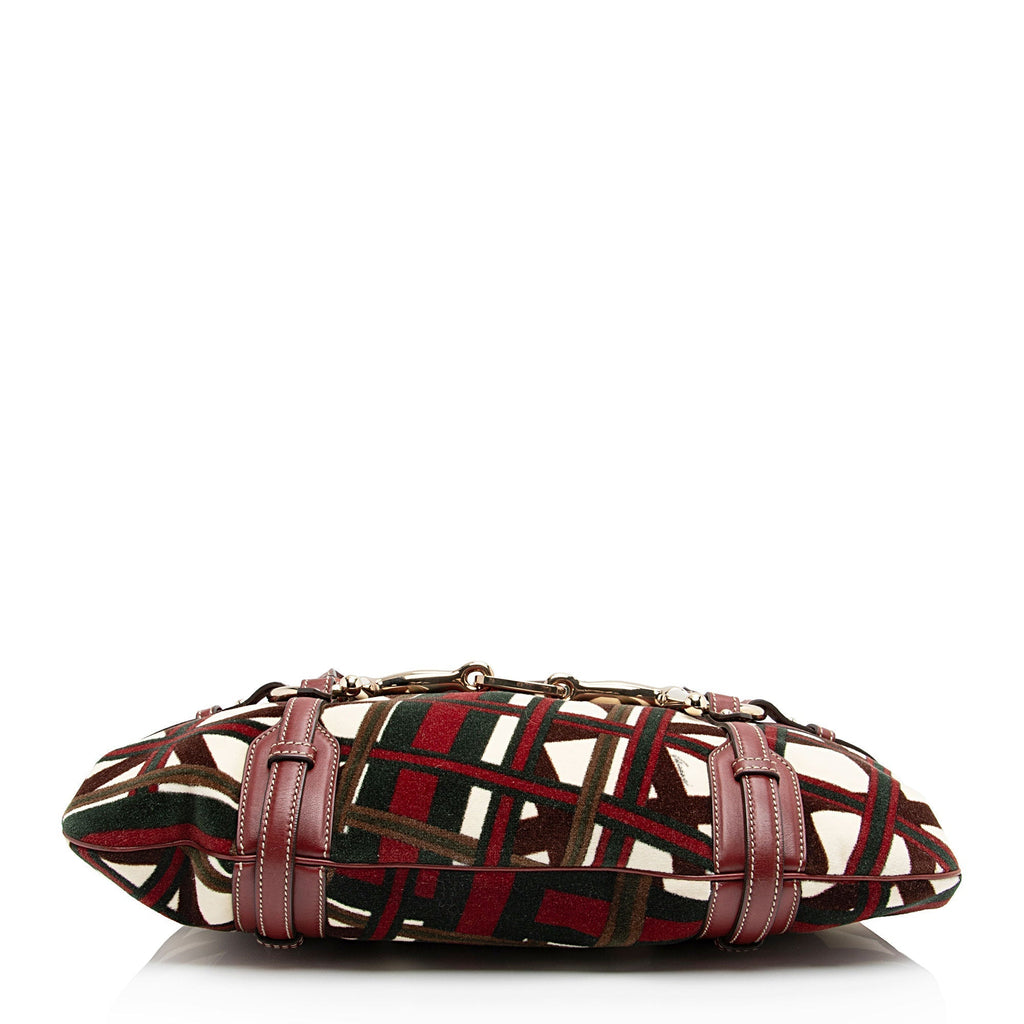 Gucci Velvet Horsebit 85th Anniversary Large Hobo (SHF-zg4KIX)