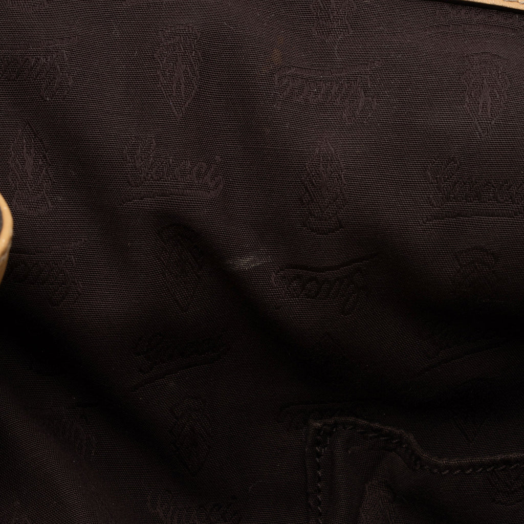 Gucci Vintage GG Canvas Web Tassel Tote (SHF-S7CL5b)