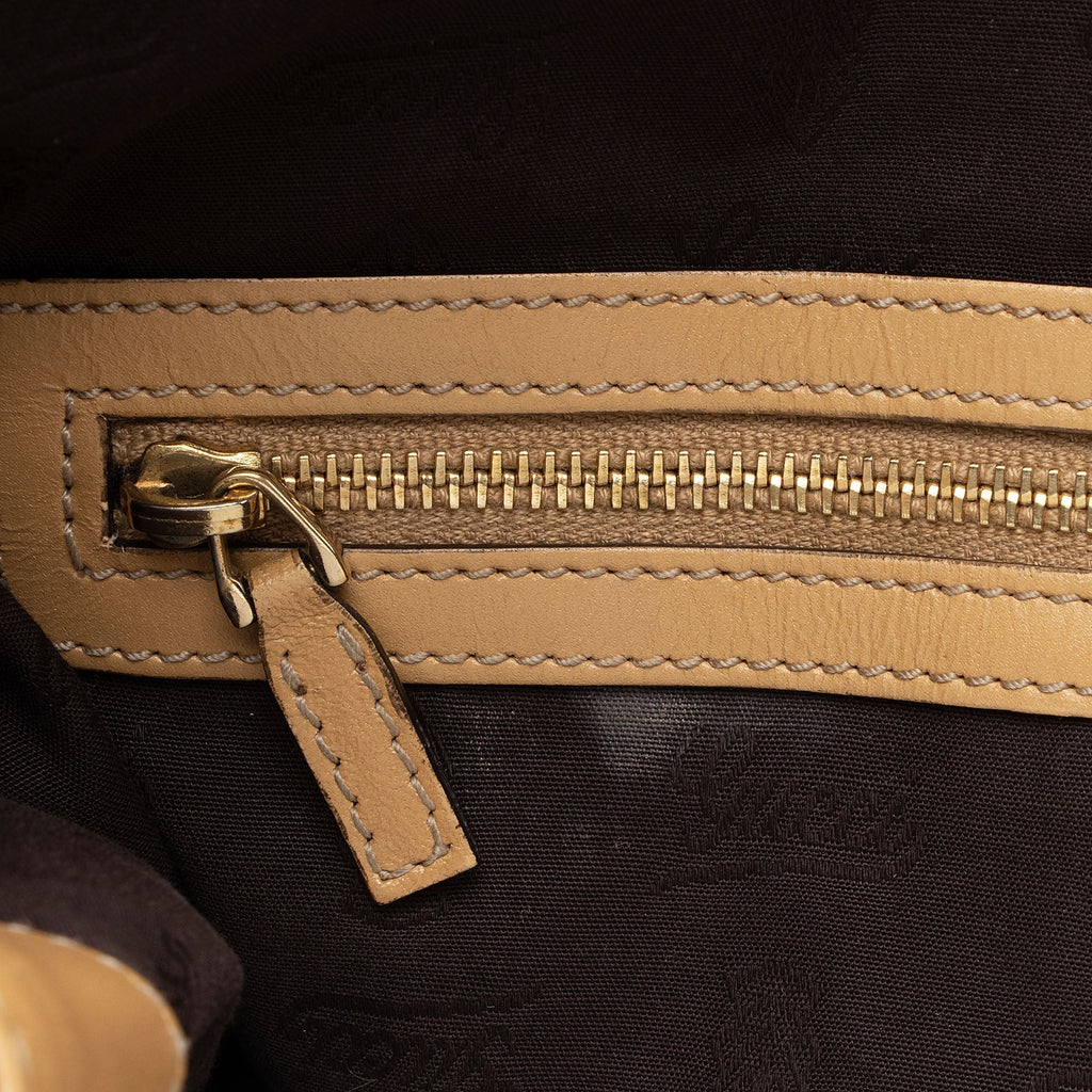 Gucci Vintage GG Canvas Web Tassel Tote (SHF-S7CL5b)