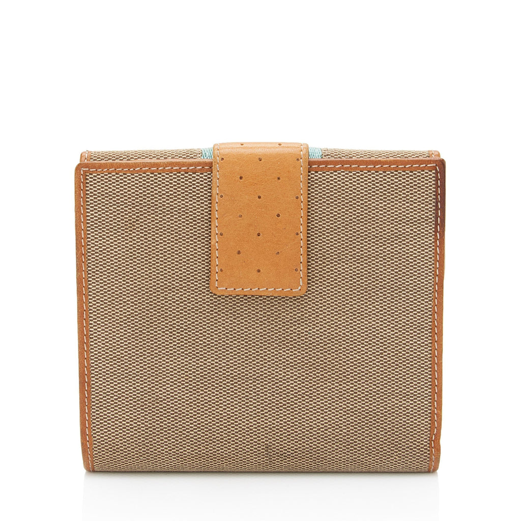 Gucci Vintage Canvas Reins Compact Wallet (SHF-DnuUjy)