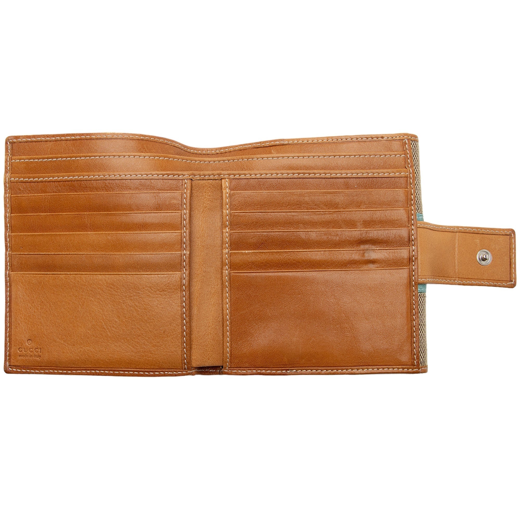 Gucci Vintage Canvas Reins Compact Wallet (SHF-DnuUjy)
