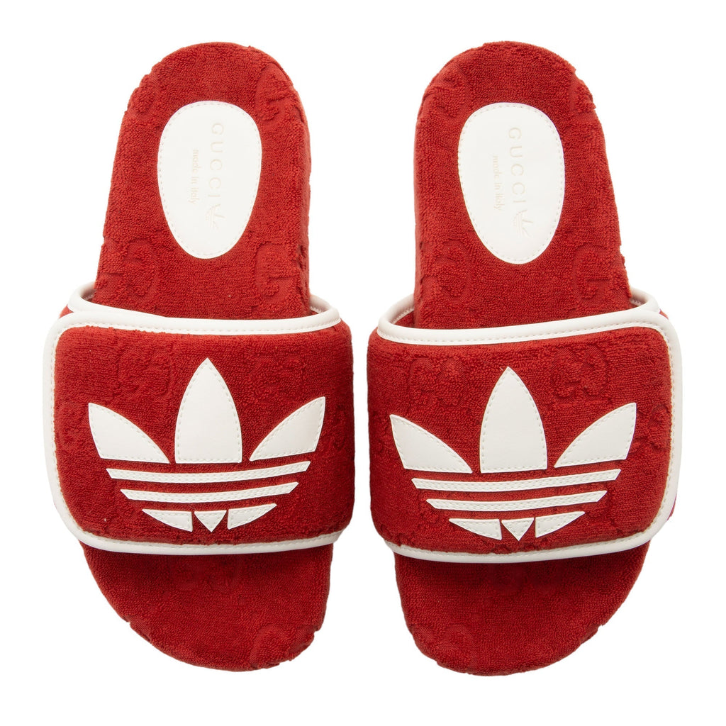 Gucci x Adidas GG Terry Cloth Platform Slides - Size 7 / 37 (SHF-z4xmaZ)