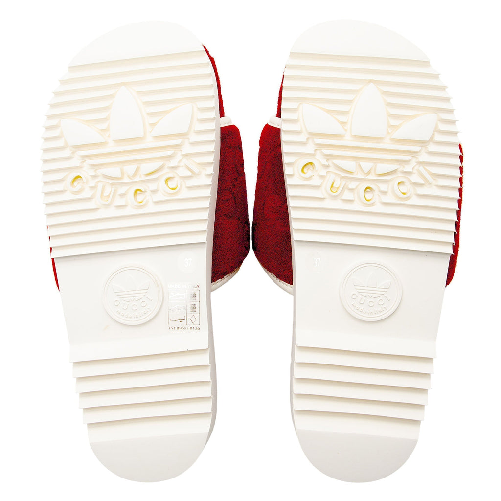 Gucci x Adidas GG Terry Cloth Platform Slides - Size 7 / 37 (SHF-z4xmaZ)