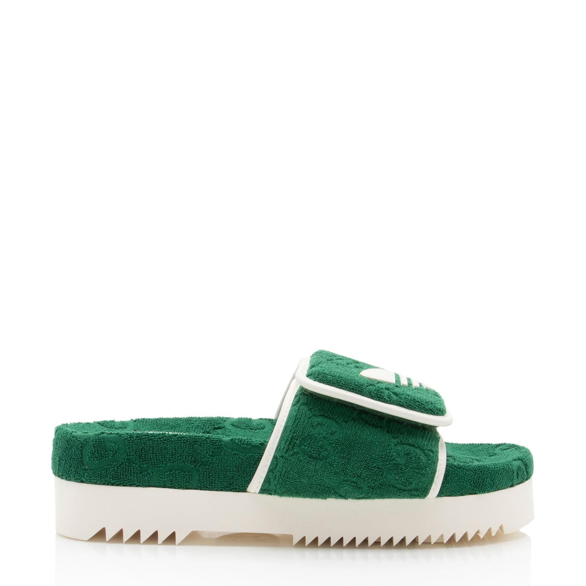 Gucci x Adidas GG Terry Cloth Platform Slides - Size 9 / 39 (SHF-MAfP92)