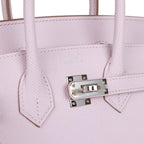 Hermes Birkin Sellier 25 Mauve Pale Epsom Palladium Hardware