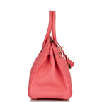 Top Quality Hermes Birkin 30 Rose Lipstick Togo Gold Hardware