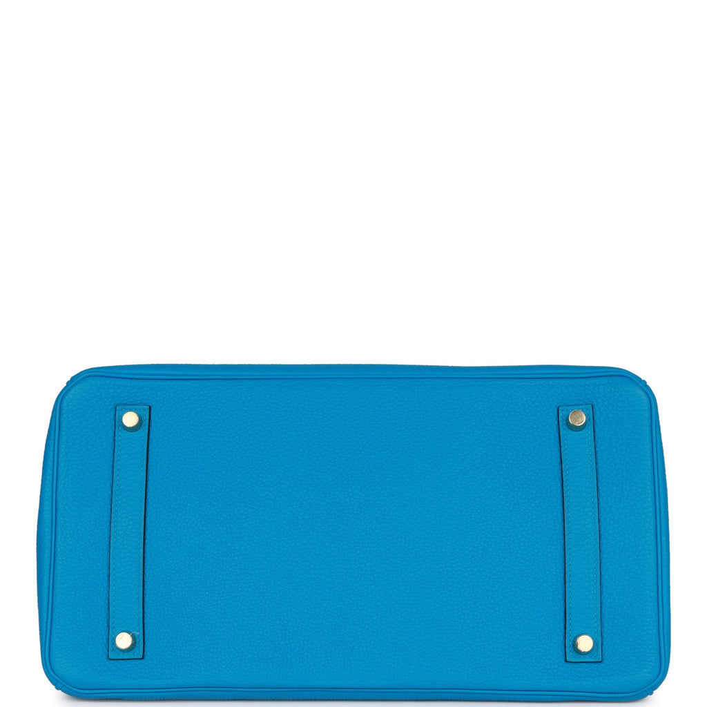 Top Quality Hermes Special Order (HSS) Birkin 25 Bleu Saphir and Vert Vertigo Chevre Brushed Gold Hardware