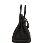 Hermes Birkin 25 Black Lizard and Togo Touch Palladium Hardware