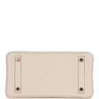 Hermes Birkin 25 Craie Togo Rose Gold Hardware