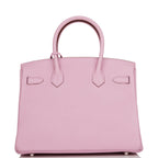 Hermes Birkin 30 Mauve Sylvestre Clemence Palladium Hardware