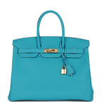 Hermes Birkin 35 Bleu de Nord Togo Goldhardware