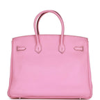 Top Quality Hermes Birkin 35 Bubblegum Togo Palladium Hardware