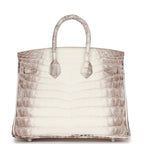 Hermes Birkin 25 Himalaya Niloticus Crocodile Palladium Hardware