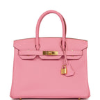 Hermes Birkin 30 Rose Confetti Epsom Gold Hardware