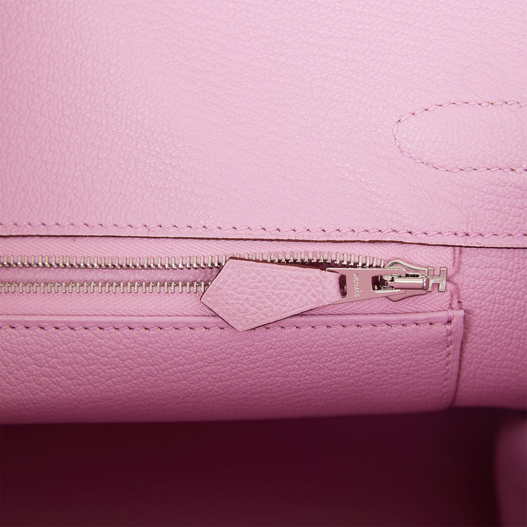 Hermes Birkin 30 Mauve Sylvestre Epsom Palladium Hardware