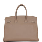 Top Quality Hermes Birkin 35 Gris Tourterelle Togo Palladium Hardware