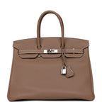 Top Quality Hermes Birkin 35 Etoupe Togo Palladium Hardware