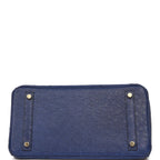 Hermes Birkin 30 Bleu Saphir Ostrich Gold Hardware