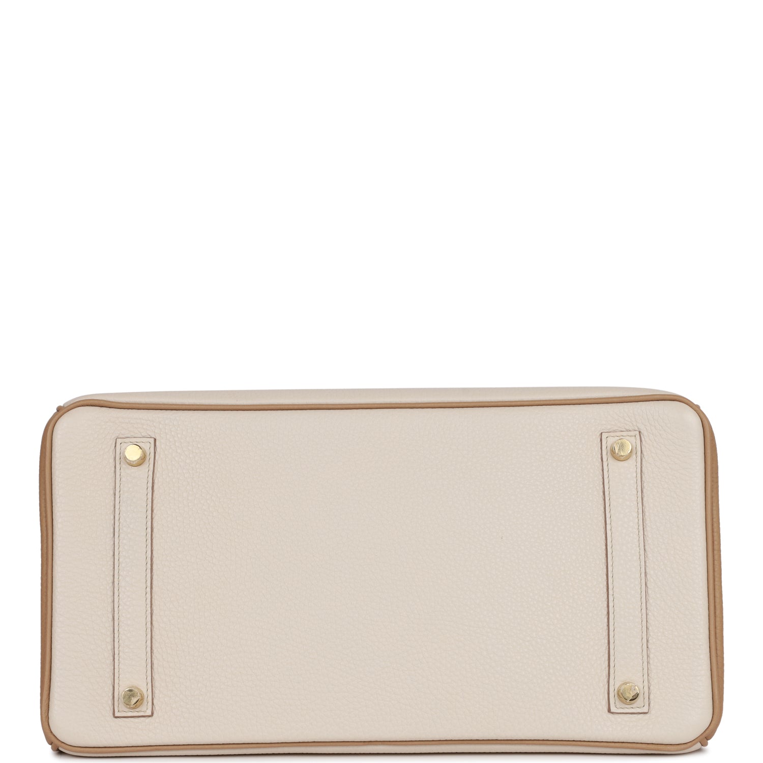 Top Quality Hermes Special Order (HSS) Birkin 35 Craie and Trench Clemence Brushed Gold Hardware